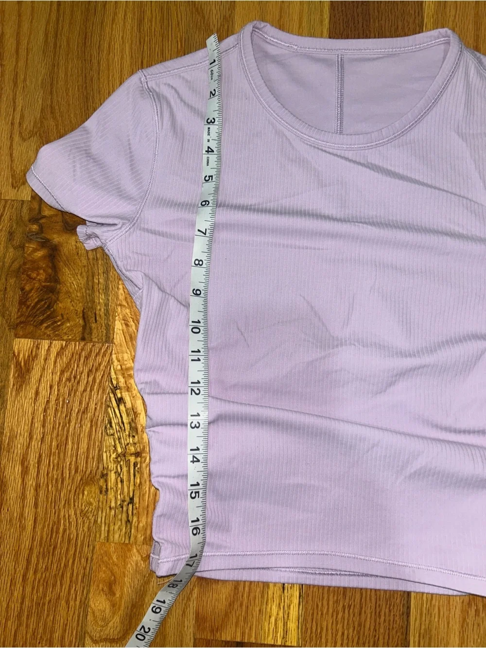 lululemon athletica Light Lilac Ribbed Crewneck Crop Top